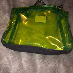 lime green clear purse